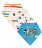 Copper Pearl Baby Cocomelon Print Bandana Bibs 4-Pack