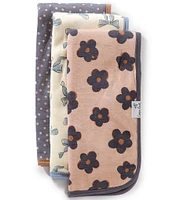 Copper Pearl Baby Girls Gemma Print Oversized Burp Cloths 3-Pack