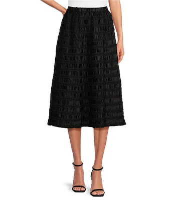 COREY LYNN CALTER Blaze Woven Midi A-Line Circle Skirt