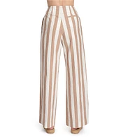 COREY LYNN CALTER Wallis Woven Stripe Print High Rise Pant