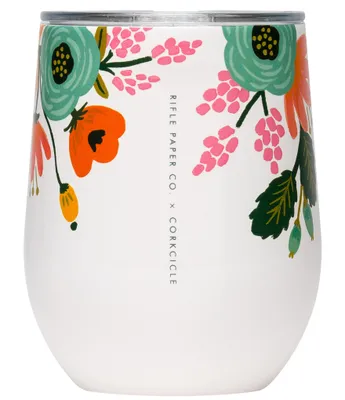 Corkcicle Rifle Paper Co. Stainless Steel Triple-Insulated Stemless Floral Wine Cup