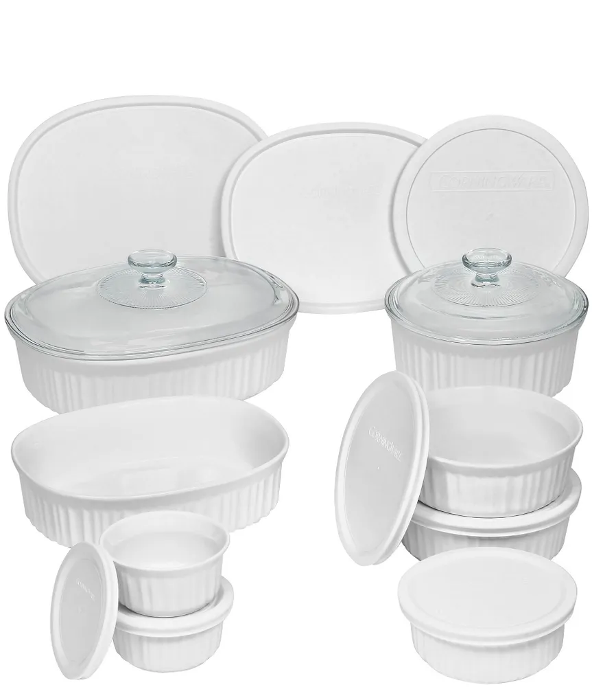 CorningWare French White 18-Piece Bakeware Set