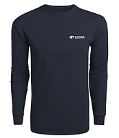 Costa Emblem Bass Long Sleeve Tubular-Knit T-Shirt