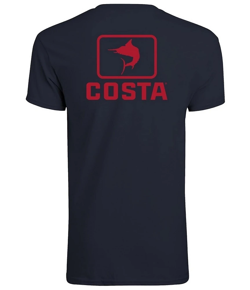 Costa Emblem Marlin Short Sleeve Tubular Knit Graphic T-Shirt