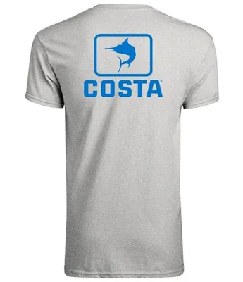 Costa Emblem Marlin Short Sleeve Tubular Knit Graphic T-Shirt