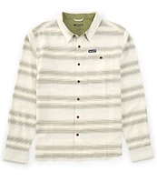 Costa Long Sleeve Dockside Striped Flannel Shirt