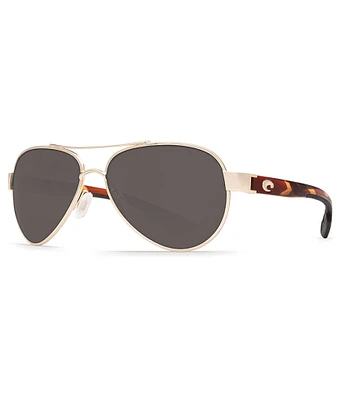 Costa Loreto Double Bridge UVA/UVB Protection Aviator Sunglasses