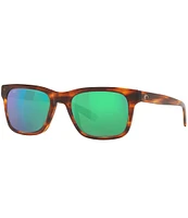 Costa Men's 6S2003 Tybee Tortoise 55mm Rectangle Polarized Sunglasses