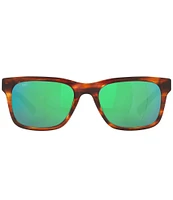 Costa Men's 6S2003 Tybee Tortoise 55mm Rectangle Polarized Sunglasses