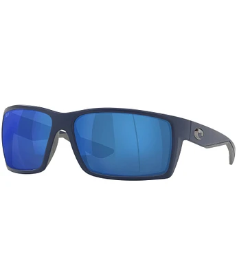 Costa Men's 6S9007 Reefton 64mm Rectangle Polarized Sunglasses