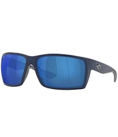 Costa Men's 6S9007 Reefton 64mm Rectangle Polarized Sunglasses