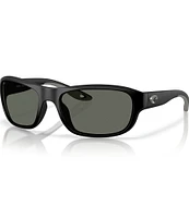 Costa Men's 6S9119 Clipperton 58mm Polarized Rectangle Sunglasses