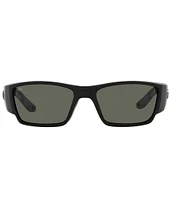 Costa Men's Del Mar Corbina Pro 61mm Polarized Matte Rectangle Sunglasses