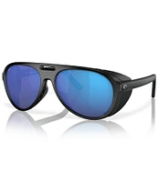 Costa Men's Grand Cataline 59mm Polarized Aviator Shield Sunglasses