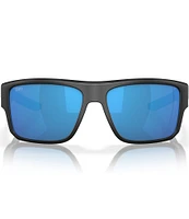 Costa Men's Taxman 59mm Mirrored Rectangle Polarized Sunglasses