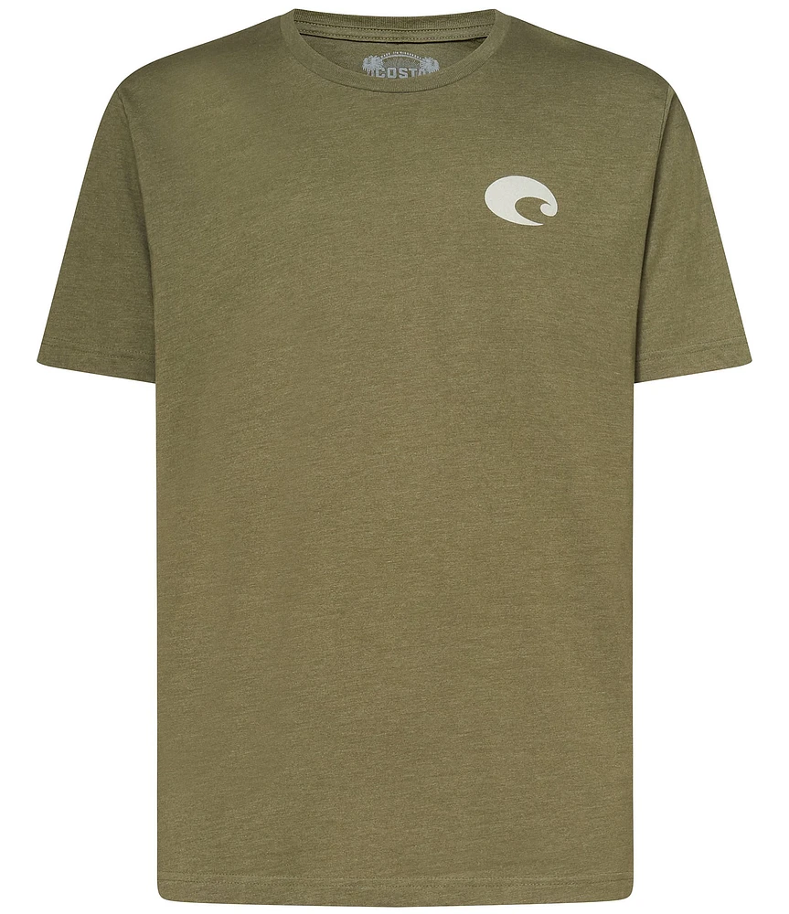 Costa Postal Stamp Snook Short Sleeve T-Shirt
