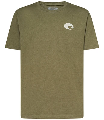 Costa Postal Stamp Snook Short Sleeve T-Shirt