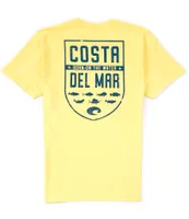 Costa Men's Shield Graphic Short-Sleeve Heathered T-Shirt