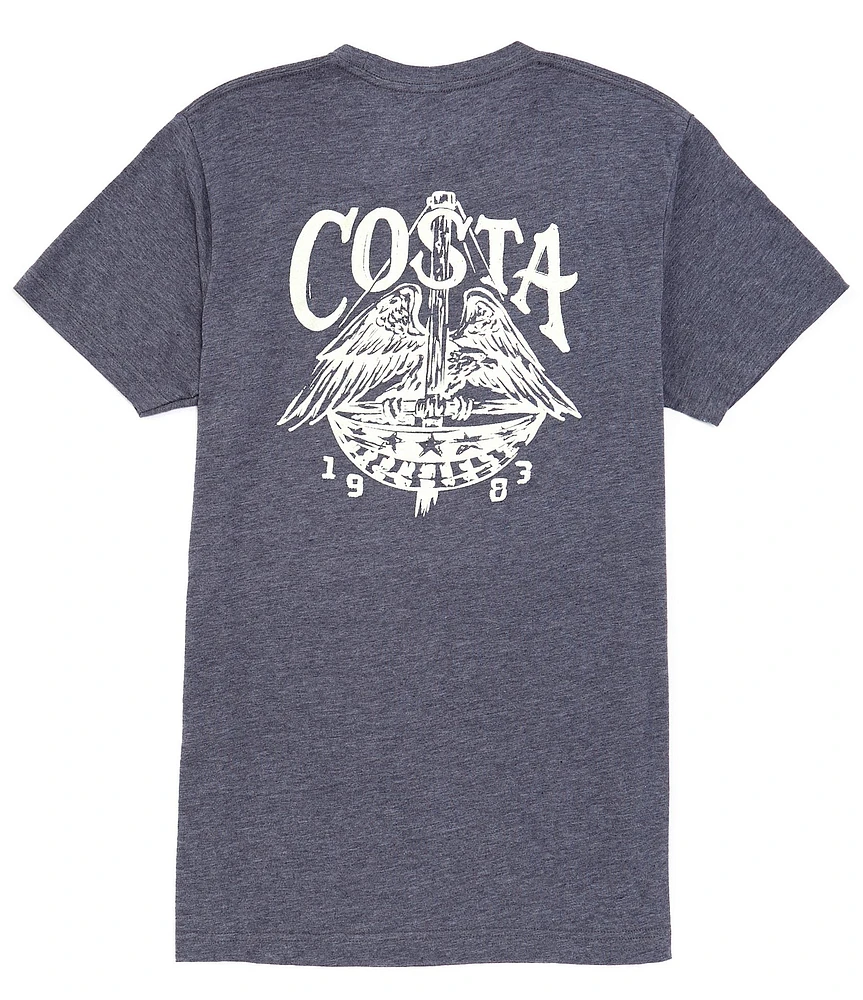 Costa Short Sleeve Freedom Eagle Americana Graphic T-Shirt