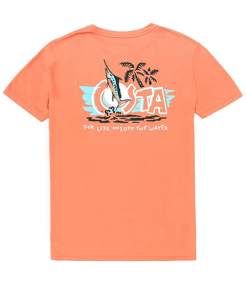 Costa Short Sleeve Tech Gnarly Marlin Graphic T-Shirt