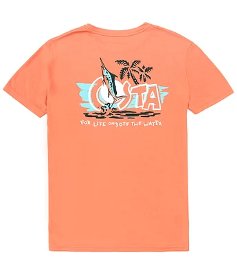 Costa Short Sleeve Tech Gnarly Marlin Graphic T-Shirt