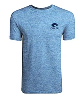 Costa Tech Insignia Sailfish Short Sleeve UPF Rashguard Graphic T-Shirt