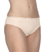 Cotillion Nylon Lace-Trim Bikini Panty