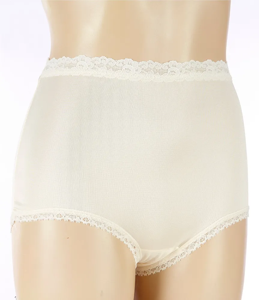 Cotillion Nylon Lace-Trim Brief