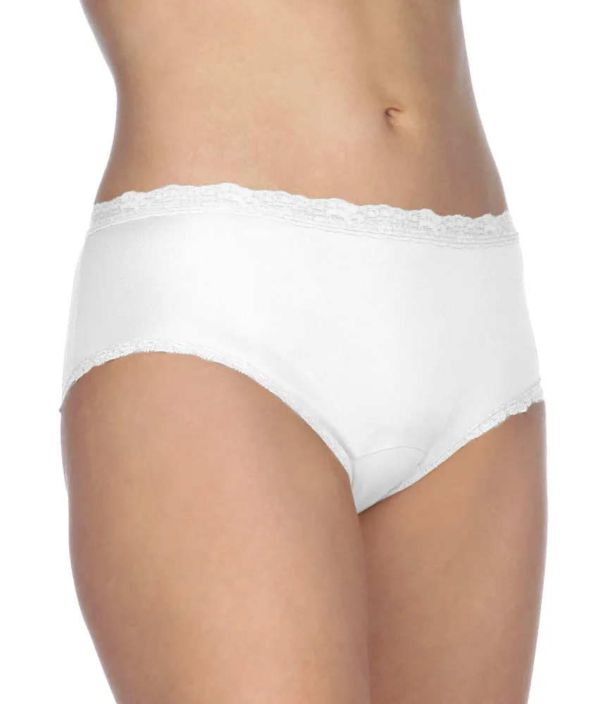 Cotillion Nylon Lace-Trim Hipster Panty