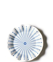 Coton Colors Iris Blue Burst Ruffle Salad Plate Set of 4