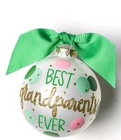 Coton Colors Best Grandparents Ever Glass Ornament with Swirl Stand Set