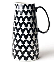 Coton Colors Black Arabesque Pedestal Pitcher