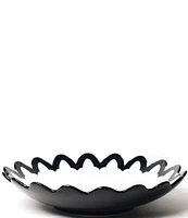 Coton Colors Black Arabesque Scallop Pasta Bowl