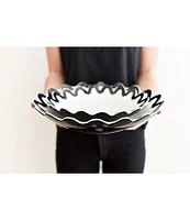 Coton Colors Black Arabesque Scallop Pasta Bowl