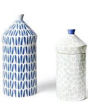 Coton Colors Iris Blue Canisters Set of 2