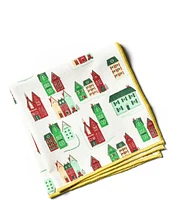 Coton Colors Christmas in The Village Flying Santa Napkins, Set of 4