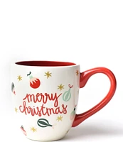 Coton Colors Christmas in The Village Trimmed Tree Mugs, Set of 4