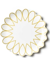 Coton Colors Deco Gold Scallop Dinner Plates, Set of 4