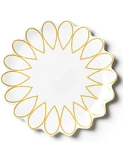 Coton Colors Deco Gold Scallop Salad Plates, Set of 4