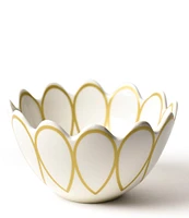 Coton Colors Deco Gold Scallop Small Bowls, Set of 4