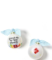 Coton Colors Friends are the Best Presents Glass Ornament with Swirl Stand Set