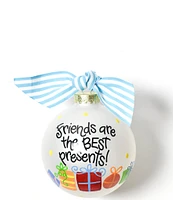 Coton Colors Friends are the Best Presents Glass Ornament with Swirl Stand Set