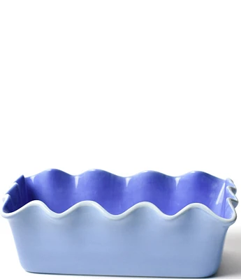 Coton Colors Iris Blue Ruffle Loaf Pan