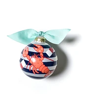 Coton Colors Lobster Glass Ornament with Swirl Stand Set