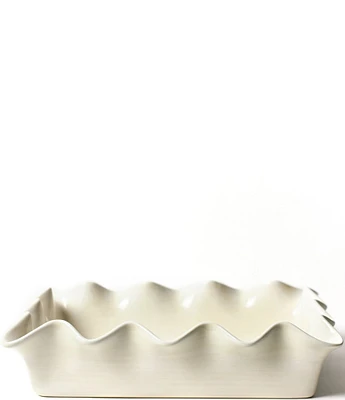 Coton Colors Signature White Ruffle Casserole Dish