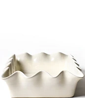 Coton Colors Signature White Ruffle Casserole Dish