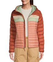 Cotopaxi Fuego Color Block Hooded Down Puffer Jacket