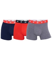 CR7 Basic Cotton Blend 3.5#double; Inseam Trunks 3-Pack