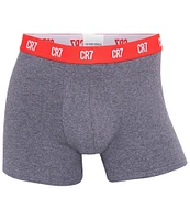 CR7 Basic Cotton Blend 3.5#double; Inseam Trunks 3-Pack