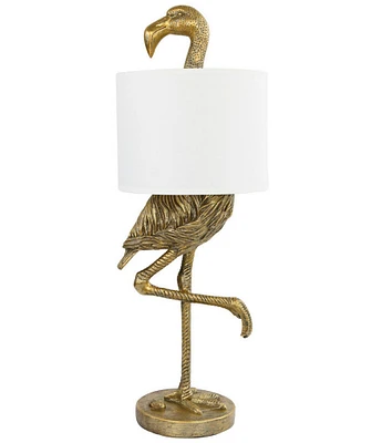 Creative Co Op 32#double; Resin Flamingo Table Lamp